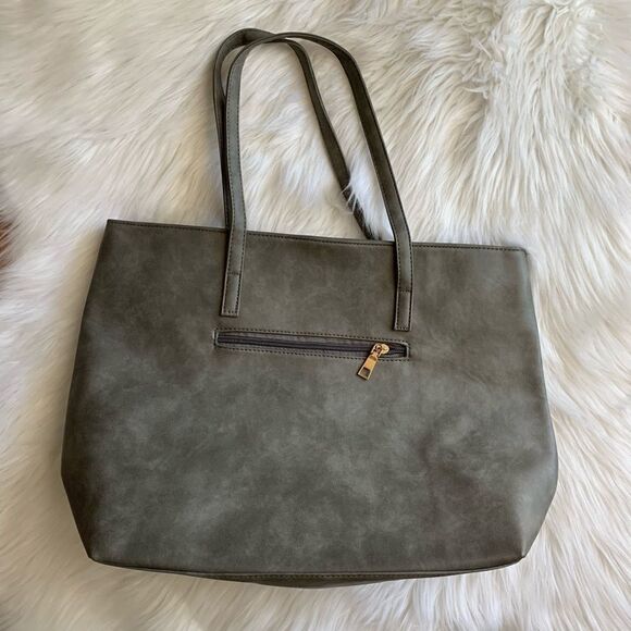Letao Handbags - NWOT Faux Leather Bag In Gray by Letao